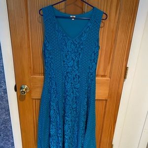 Reba fully lined blue dress